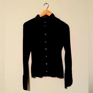 Marc Cain Black Long Sleeve Button-Up Shirt